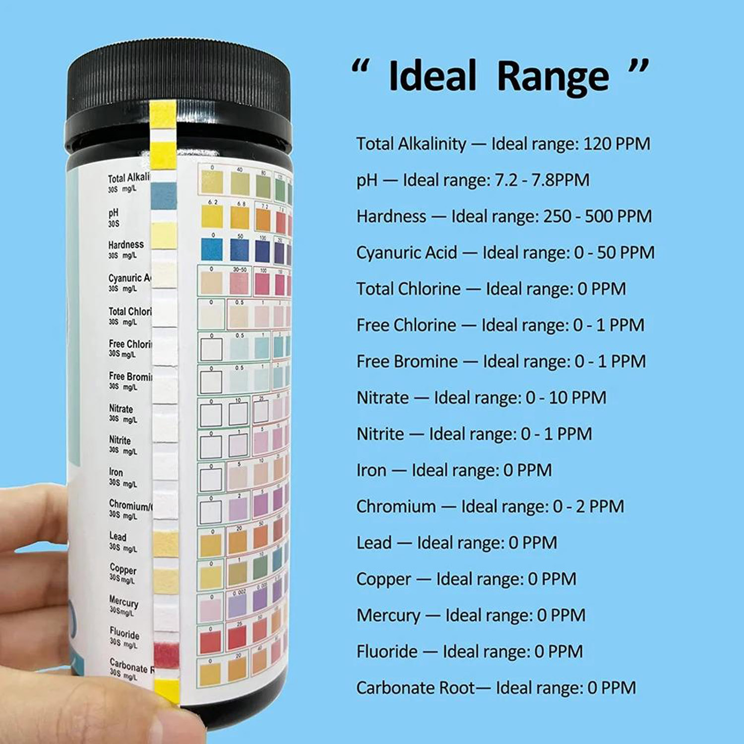 Kit de 100 bandelettes de test - Marine Aquarium Water Test Kit avis et prix