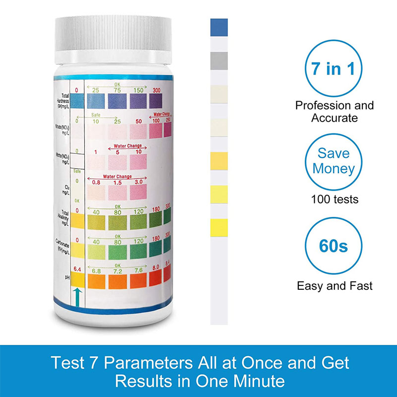 Bandelettes de test 7 en 1 pou - Marine Aquarium Water Test Kit avis et prix